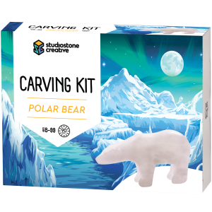 Polar Bear Alabaster Carving Kit