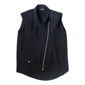 The_Kooples_Black_Vest_Front