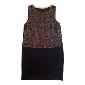 DKNY_Black_And_Brown_Sequin_Dress-Front