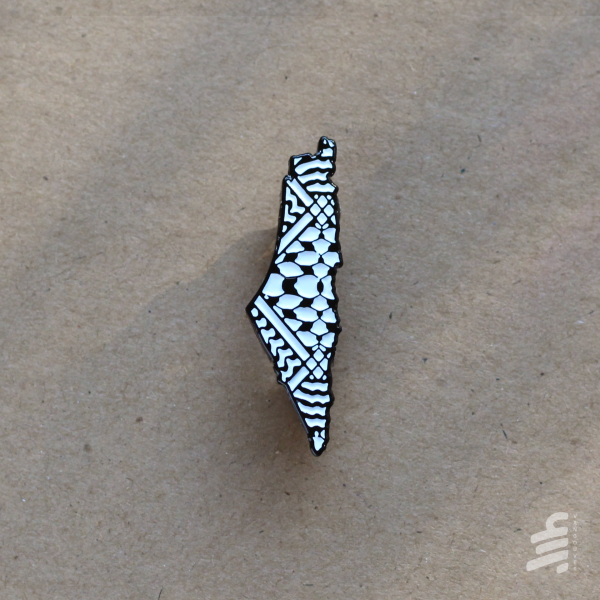 Palestine Map Kuffiyeh Enamel Pin